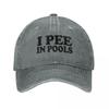 I Pee In Pools Funny SummerCap Baseball Cap Fun Hats Ball Cap Sun Hat For Children Mountaineering FeUnisex Unisexs