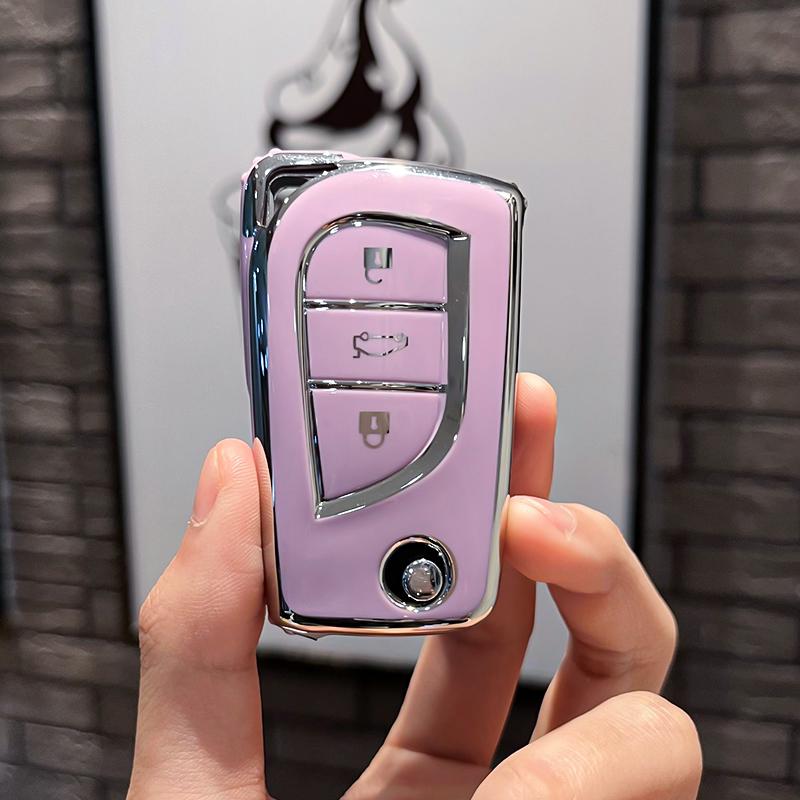 Key Case for Toyota: Fits Corolla, Camry, Levin, Avalon, Highlander, RAV4 & CHR - Women's Shell & Buckle Bag