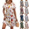 Dresses For Women Short Sleeve O Neck Casual Dresses Waist Maternity Dress With Pockets
