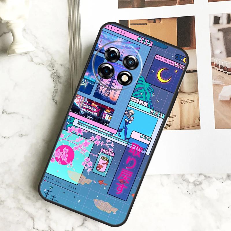 Art Pixel Aesthetic Case For OnePlus 12 12R 11 9 10 Pro 10R 9R 8T 10T Nord CE 2 3 Lite 2T N10 N20 N30 CE4 Cover