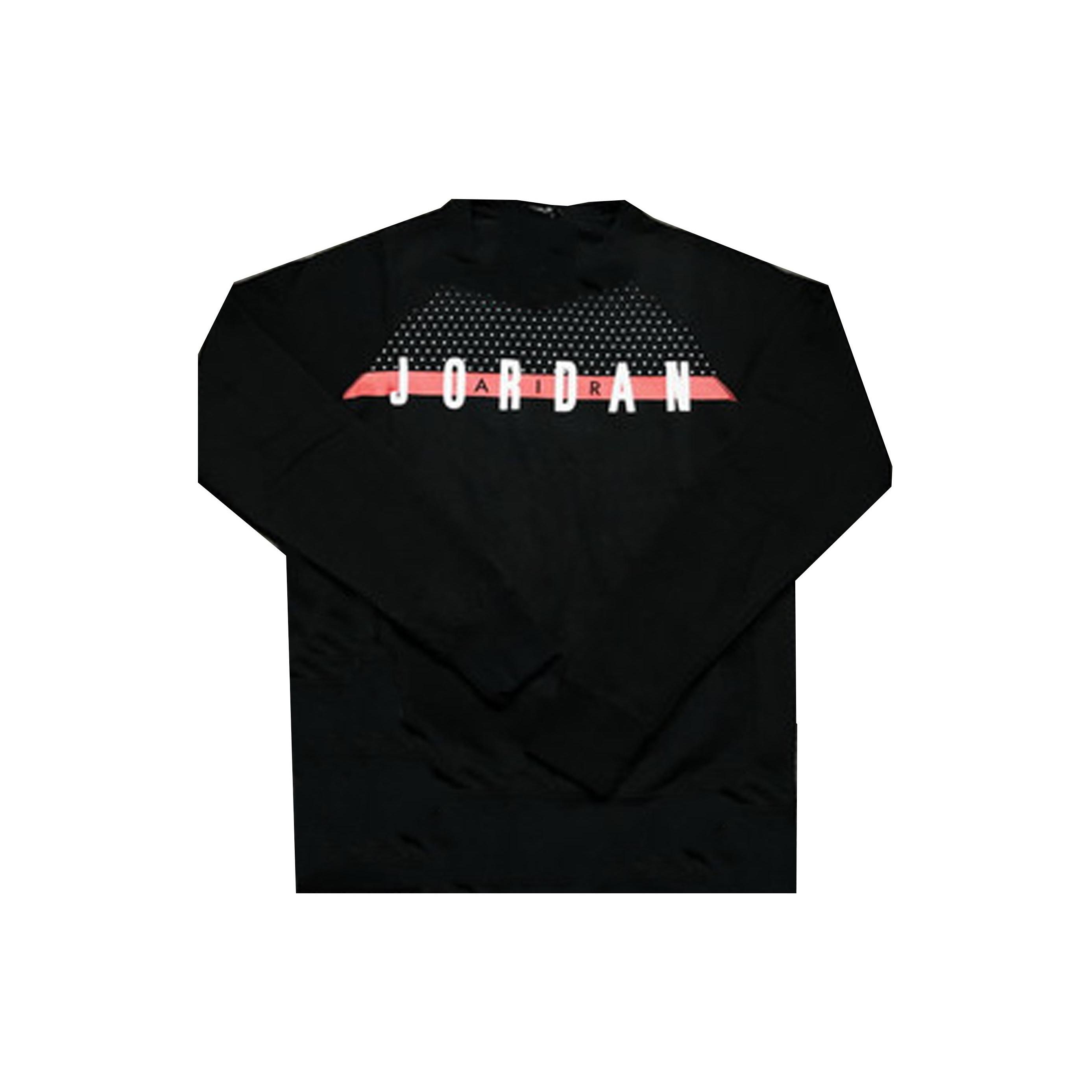 Air Jordan Graphic Crew Long Tee Black Men s 845390-010 L