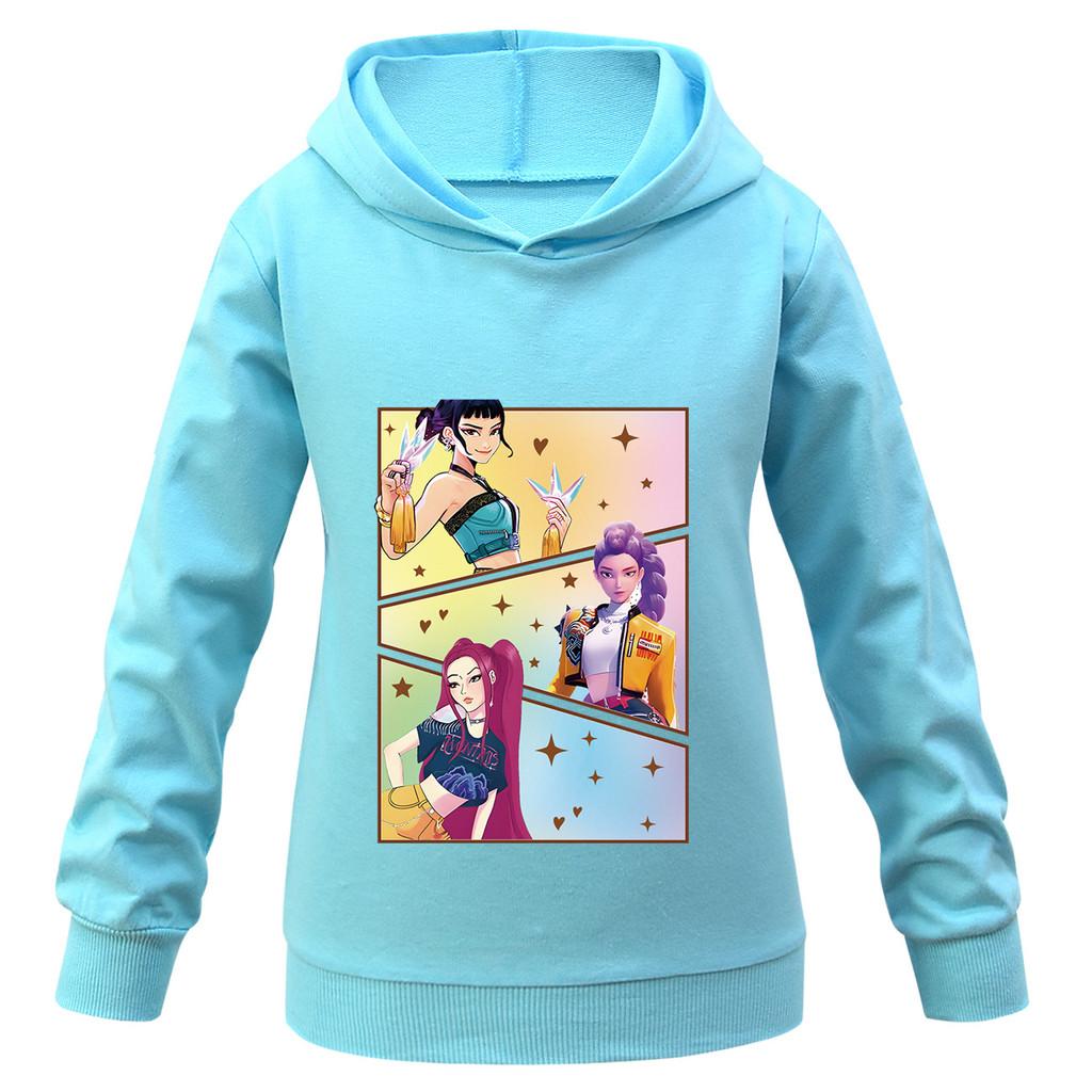 

Дитячі Дівчата Аніме Мультфільм K-POP Румі Зої Міра З Принтом Повсякденні Толстовки з Довгим Рукавом 170cm