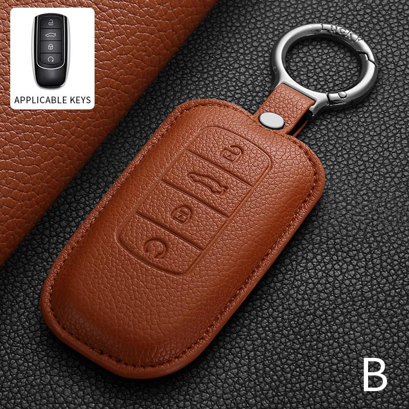 For Chery Jaecoo J7 J6 J8 Tiggo 7 8 Pro Max Omoda 5 C5 Tiggo 7 8 Pro Plus Arrizo 5 Plus Leather Car Smart Key Cover Holder Shell