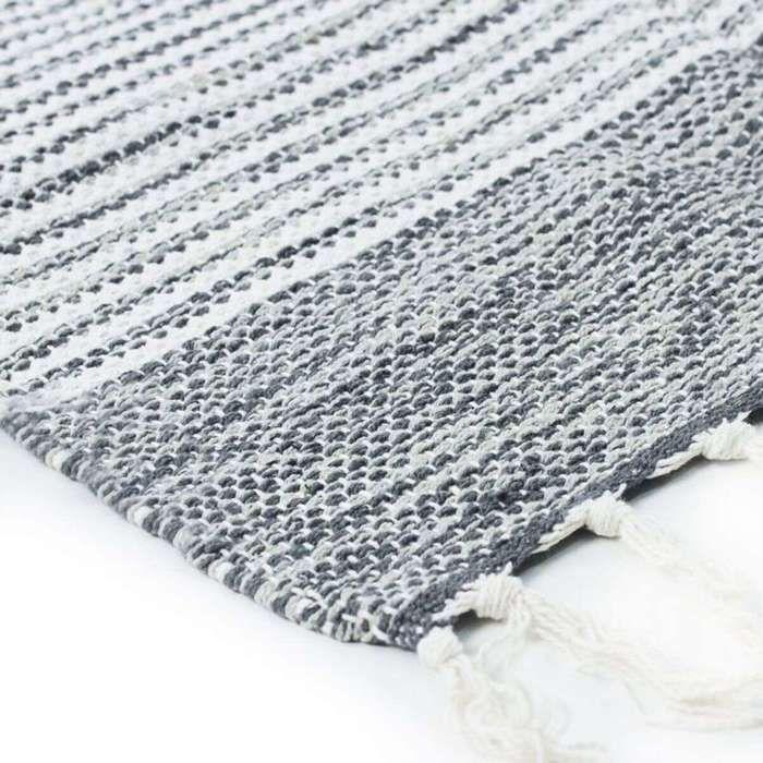 Cotton Rug Stripes Grey-white 190x290
