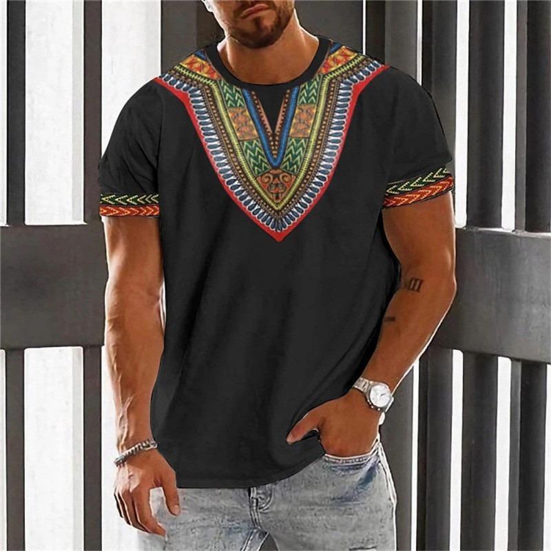 Men's Khaki USA Flag Ripped Print Short Sleeve Summer T Shirt