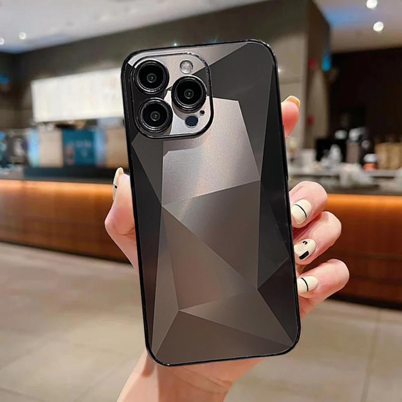 

Сплошной цветной блестящий чехол для телефона с бриллиантами для iPhone 15 14 13 12 11 Pro Max 14 15 Plus противоударный блестящий мягкий силиконовый чехол-рамка For iPhone 15 чёрный