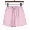 Summer Women Polyester Shorts High Waist Wide Legs Shorts Pants Ladies Fashion Casual Loose Sports Shorts Female