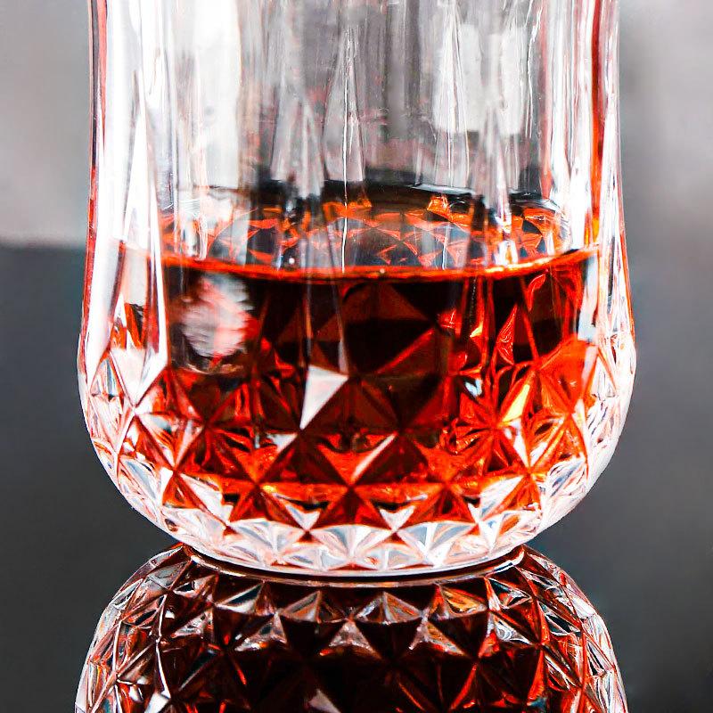 Drinkware Wine Glasses Aesthetic Cups Diamond Sculpture Tumblers Juice Glass Transparent Coffee and Tea Tableware Elegant Glass