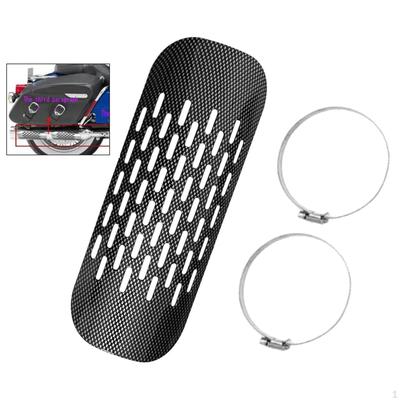 Durable Motorcycle Exhaust Cover with Secure Clamps