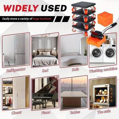 Furniture Moving Wheels Heavy Duty 360 Rotatable Furniture Sliders With 4 Wheels Portable Material Handling Products For