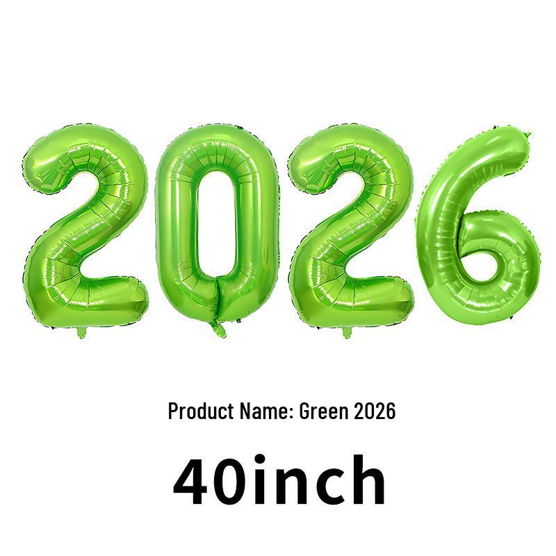 2026 New Year's Party Large 32" & 40" Number Foil Balloons Set