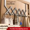 Door-Mounted Foldable Bag & Coat Rack with Stainless Steel Hooks