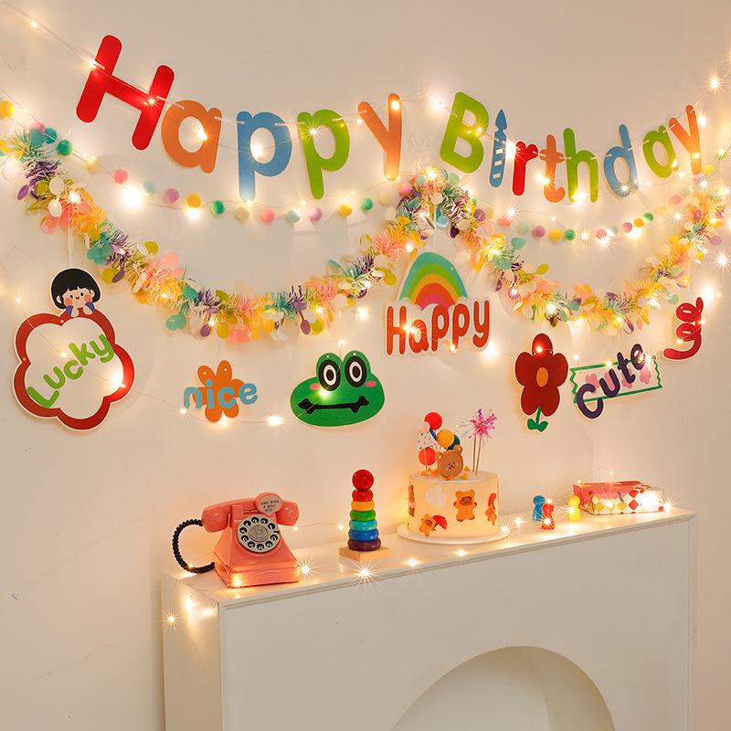 First Birthday Pom-Pom Bunting & Photo Banner for Boys and Girls