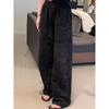 Plus Size Women's High Waist Lace Wide Leg Pants - Summer Thin, Hollow Out, Loose, Slimming, Casual Straight Leg Design