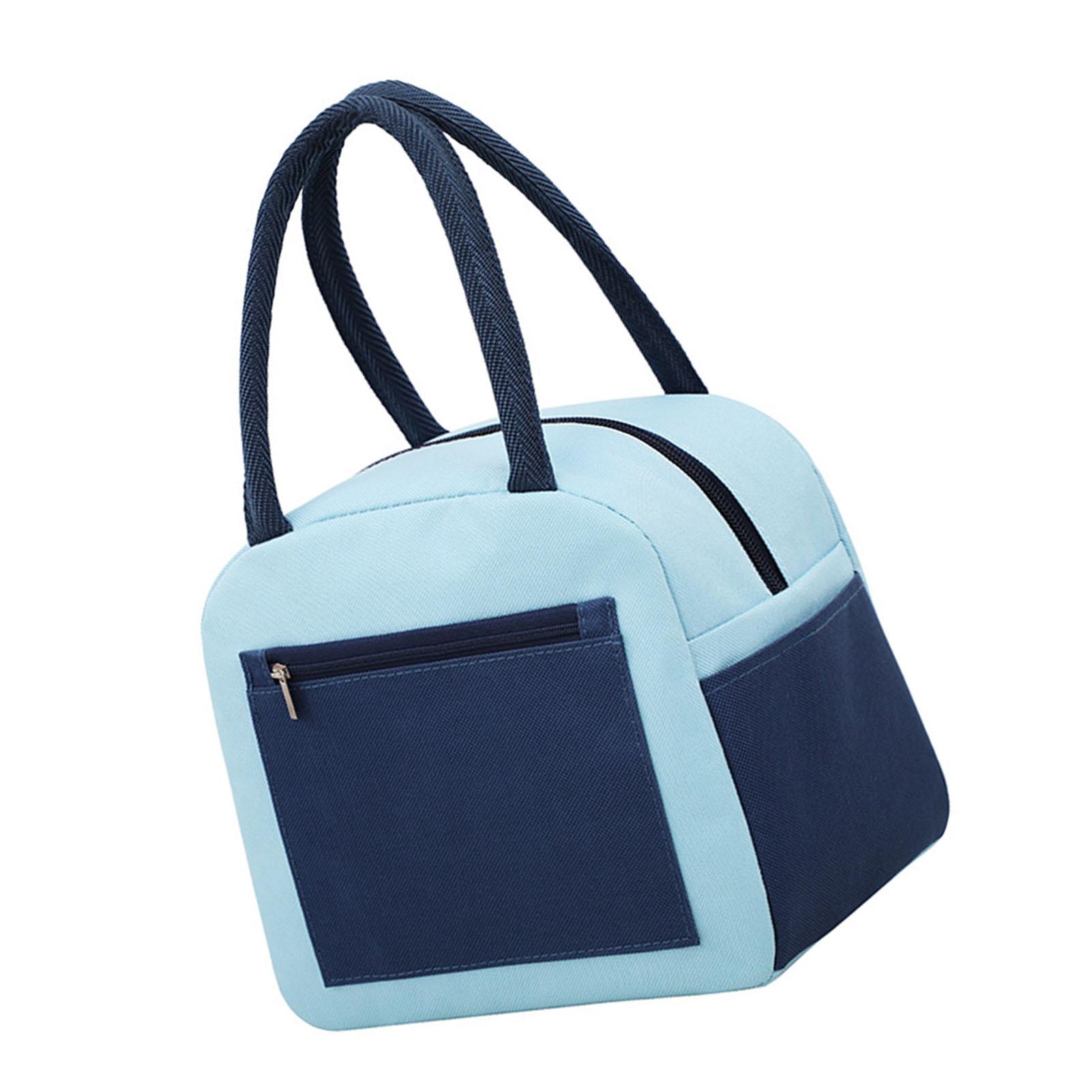 

Lunch Box Bag Oxford Cloth Freshness Keeping Insulated Lunch Handbag Reusable Food Bag for Work Study Travel