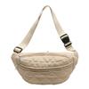 Large Capacity Rhombus Versatile Breast Bag 2025 New Puff Ladies Fanny Pack Textured Shoulder Crossbody Bag