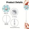 2D 1pc Colorful Flower Pull Tab Retractable Badge Reel for Doctors, Nurses, Students, Office Use, ID Holder