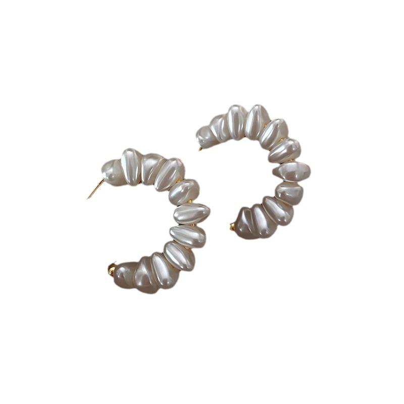 Kolczyki z Pereł Barokowych, Nowy Modny Styl Eleganckie Kolczyki Niszowy Design Wysokiej Klasy Lekki Luksus Kolczyki