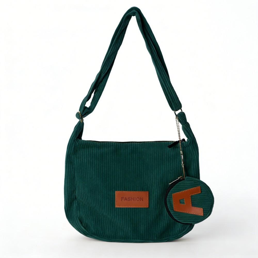 Corduroy cloth bag women's fresh and retro tote bag new messenger bag Mori family child and mother bag versatile couple bag
