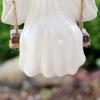 Swing Ghost Garden Statue Cute Resin Ghost Figurine Outdoor Tree Hanging Ornament for Porch Garden Lawn Yard Decor