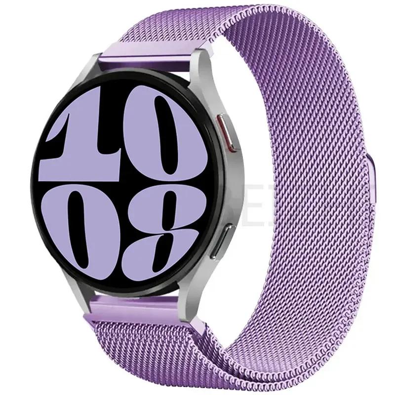Milanese loop band for Samsung Galaxy Watch 7-FE-6-5-4-Classic 20mm 22mm Metal magnetic bracelet Huawei watch GT 5-4-3-2 strap