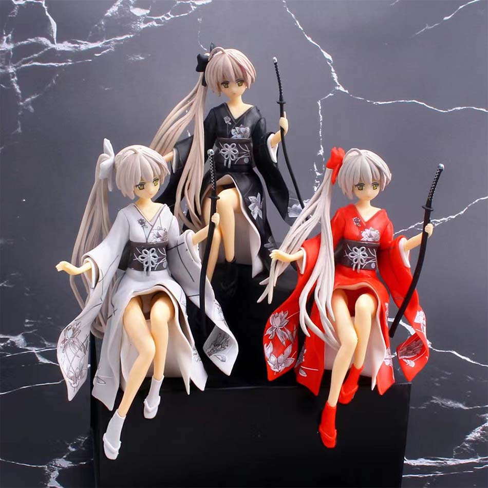 Car Interior Decoration Anime Kimono Kasugano Sora Sword Action Figures Model Auto Dashboard Ornaments Accessories Toys Gifts