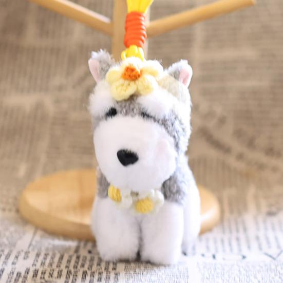 Schnauzer Dog Plush Toy Keychain Stuffed Animal Soft Pendant Cute Birthday Gifts for Bags and Backpacks