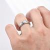 1Pc Fashion Fashion Stripe Rotatable Titanium Steel Ring Daily Wear | As A Gift