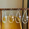 Five-Pointed Star Beaded Crystal Keychain Pendant with Pearl Phone Case Chain