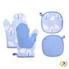 Polar Bear Pattern Silicone Heat-Resistant Kitchen Gloves and Pot Holders Set