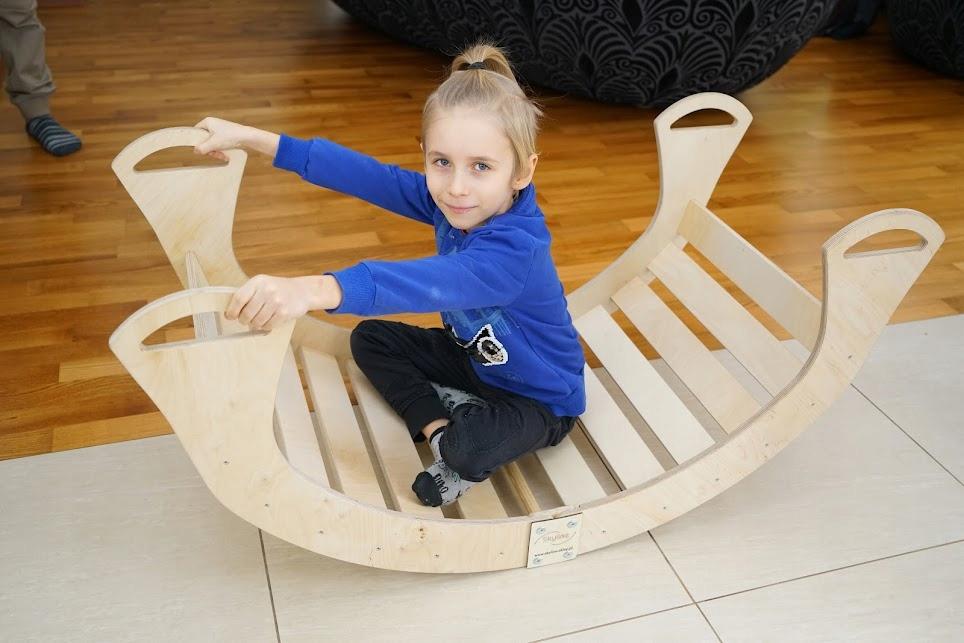 Wooden Montessori Rocker For Children, Large, Solid Rocker Chair, Desk Pl