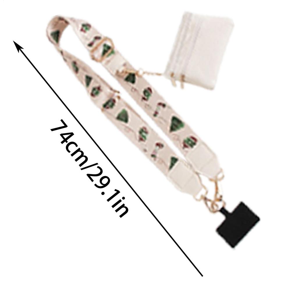 Mobile Phone Lanyard Christmas Neck Strap with Zippered Pouch Stylish and Beautiful Necklace Lanyard for Travel Business Daily