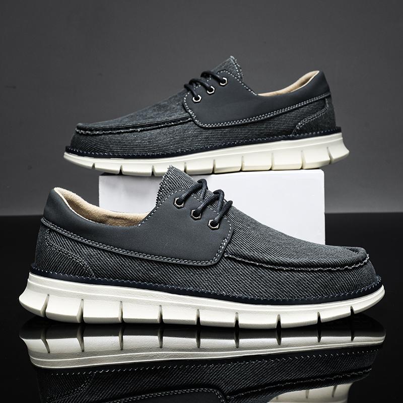 Spring Men'S Canvas Shoes Breathable Casual Shoes Brand Men Loafers Lightweight Boat Shoes Walking Vulcanized Shoes Sneakers