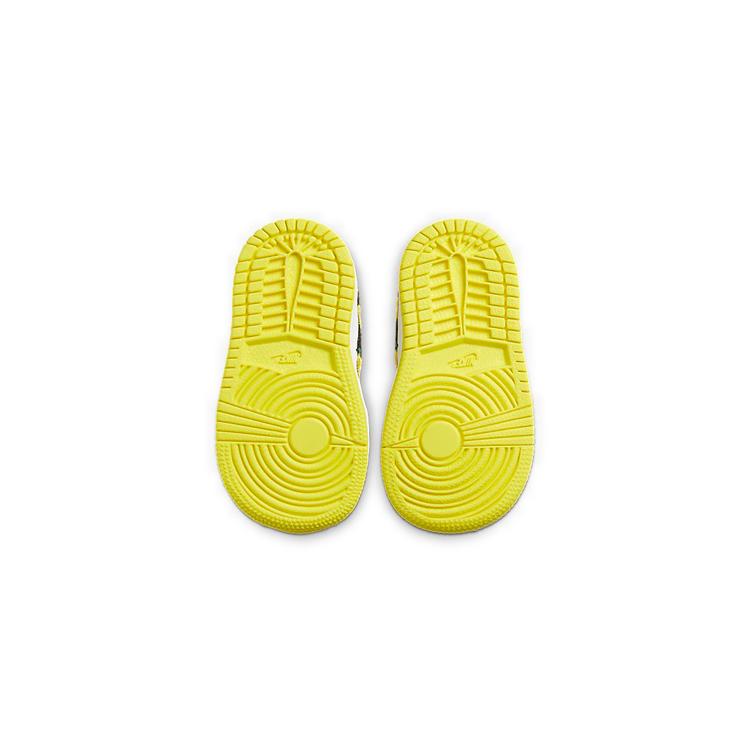 Jordan Air Jordan 1 Mid SE Floral High Top Toddler Shoes Yellow Rose Baby AV5172-700