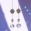 Crystal Animal Paws Charm Memorial Suncatchers Metal Pendant Indoor and Outdoor Decorative Memorial Gift for Pet Lover