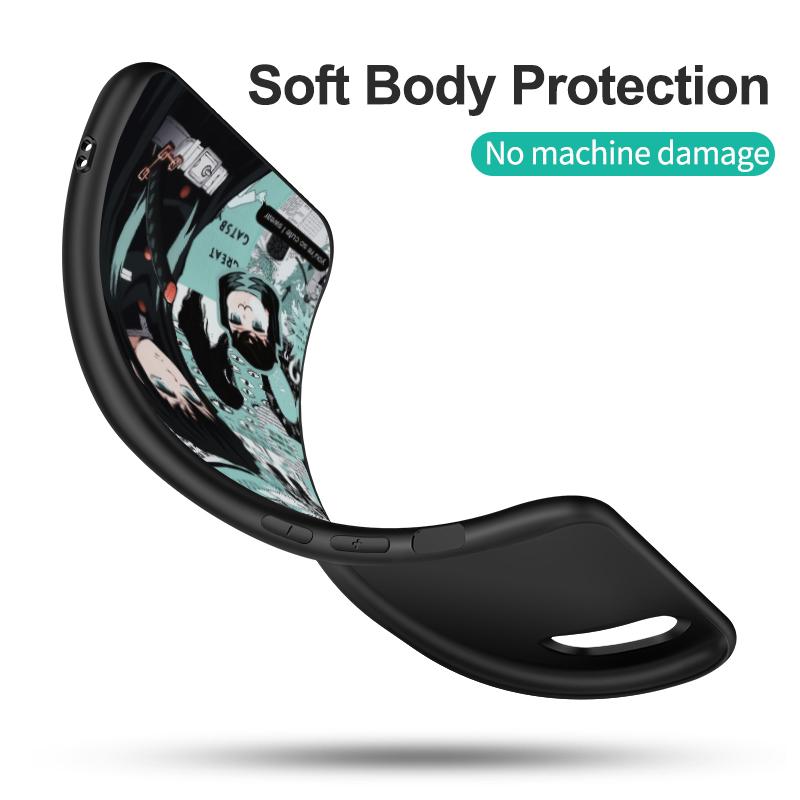 Black Tpu Case For Huawei P30 Lite P30 Pro P40 LITE E P Smart 2020 Cover Tokitou Muichirou