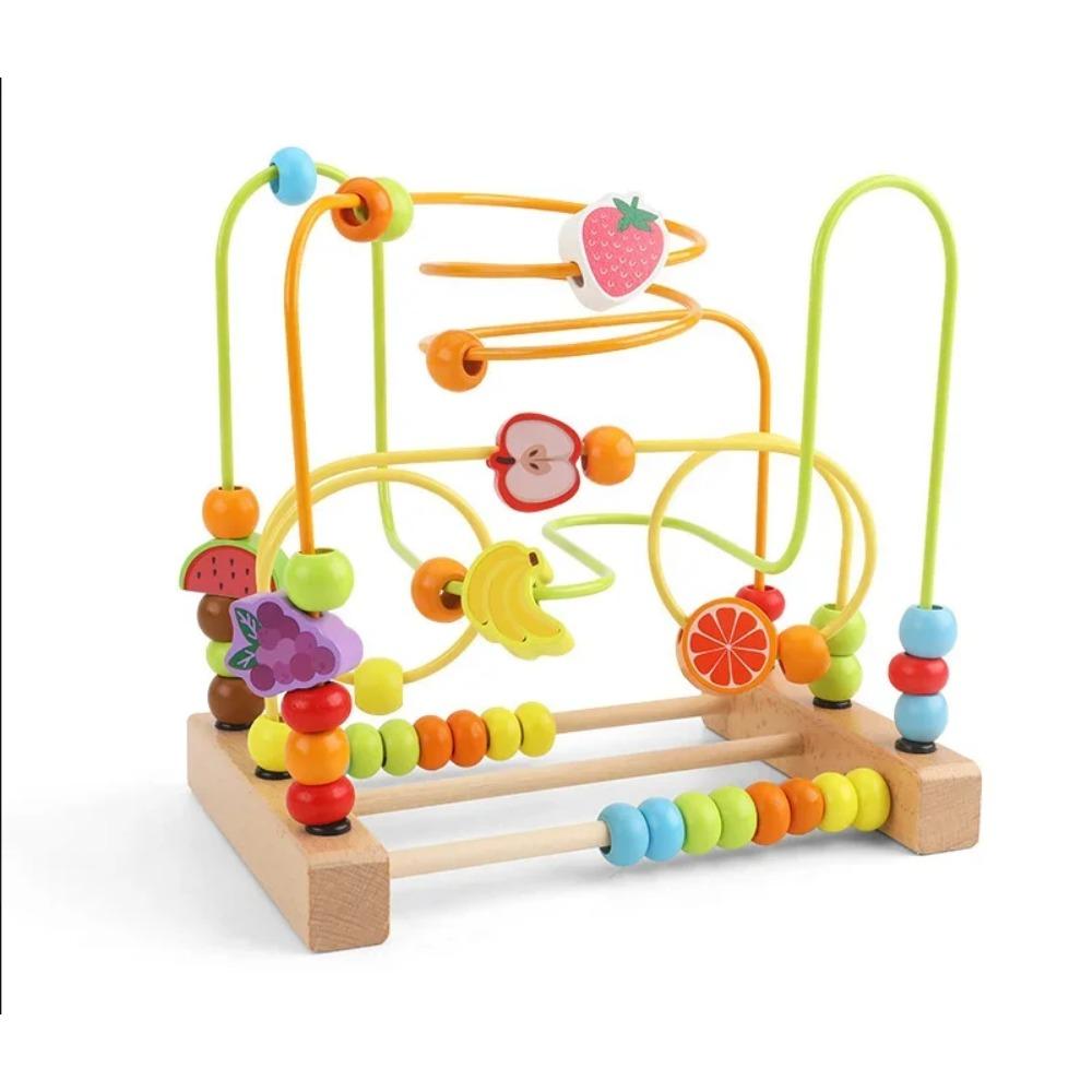 Montessori Wooden Rattles For Baby Crib Toys Baby Rattle Educational Musical Wooden Toys Children Development Games Wood Puzzles