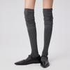 Maillard Socken Lange Stiefel Kniehohe Socken Damen Frühling und Herbst Grau Schlanke Beine Herbst und Winter Frotteesocken Einfarbig Lange Socken