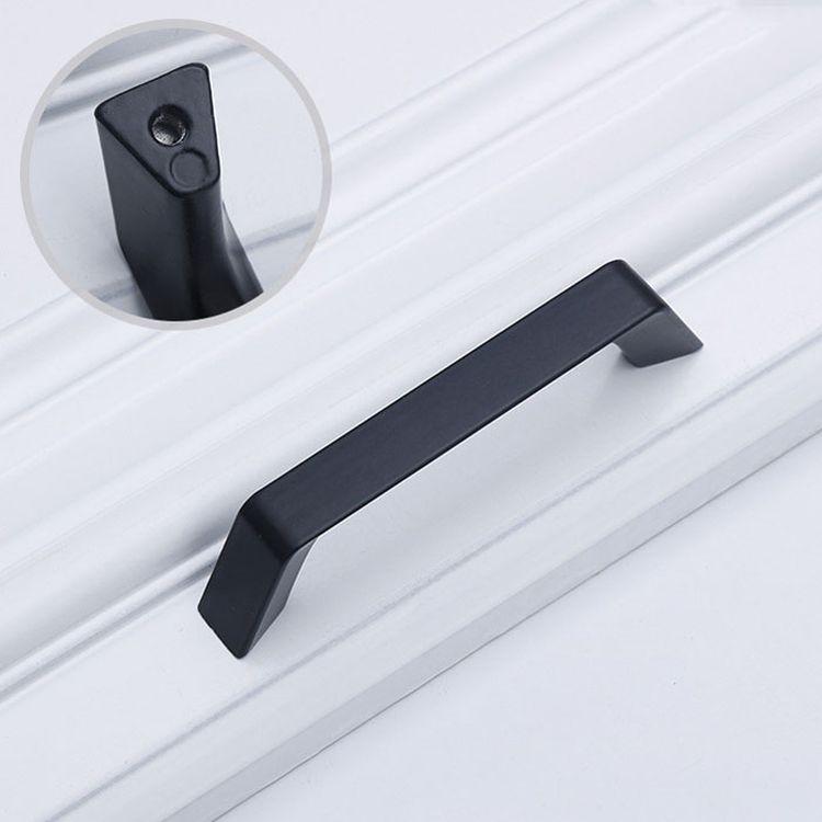 Modern Minimalist American Black Cabinet Door Furniture Hardware Handle Aluminum Drawer Cabinet Wardrobe Cupboard Handle Pull