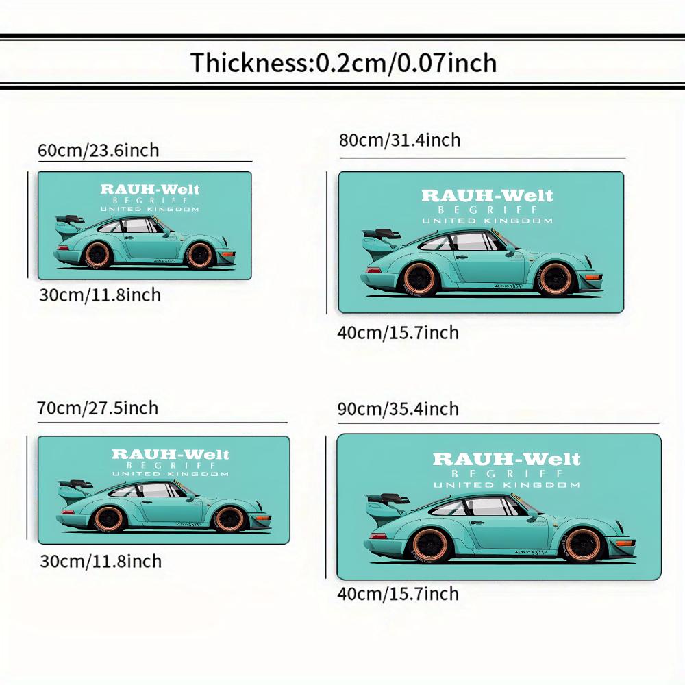 Cool Car Design Mouse Pad Large Computer Office Game Table Mat XXL Rubber Antislip Stitched Edges Keyboard Mats Long Desk Pads