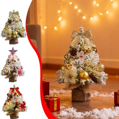 Christmas Tree Table Ornaments, Christmas Atmosphere Gifts With Lights, Christmas Party Decorations
