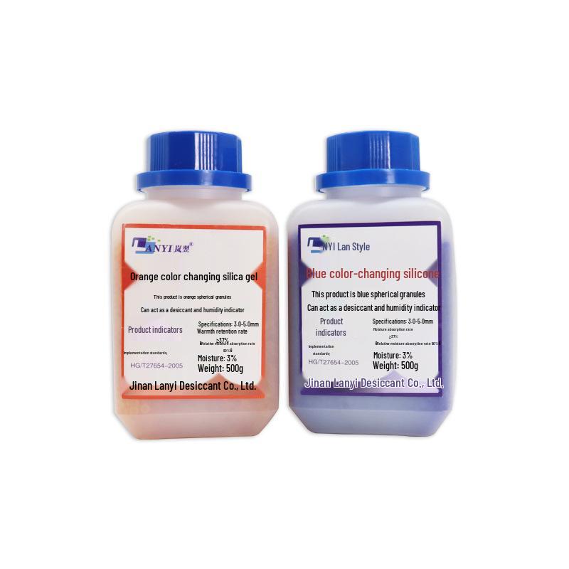 Color-Changing 500g Silicone Desiccant Beads for Moisture Protection In Industrial Hearing Aids – Blue To Orange