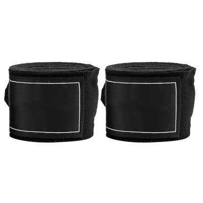 2gab 2,5 m elastīgas siksnas bokss Sanda Muay Thai MMA Taekwondo Bandage Roku Aptinumi (Melns)