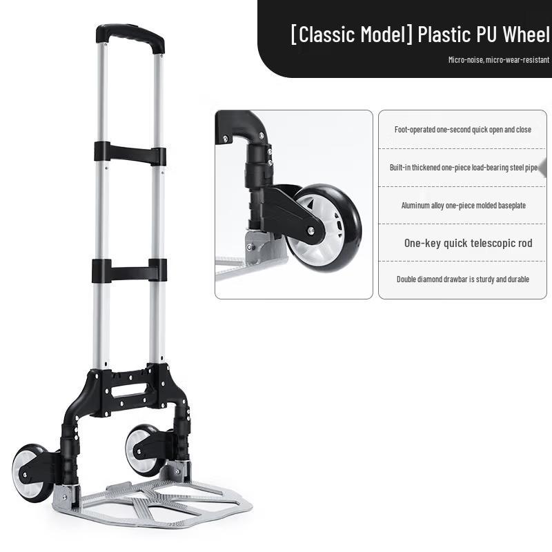 TANCHUAN Tragbarer faltbarer Einkaufswagen