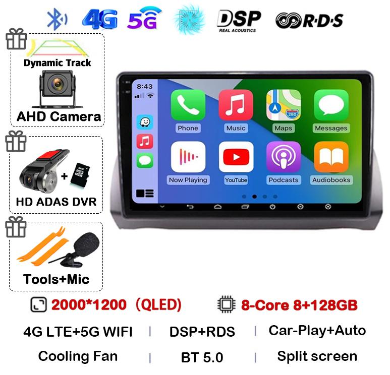 Android 14 Carplay Auto For Fiat Argo 2019 2020 2021 2022 Stereo Multimedia Autoradio DSP Car Radio Video Player GPS 360 Camera