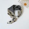 Scarf Print Silk Pearl Neck Scarf Lazy Chain Collarbone Magnetic Thin Pendant Buckle Handkerchief Ribbon Woman Luxury Accesories