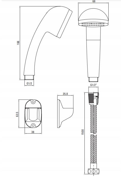 Neo Avo Wall-Mounted Shower Set