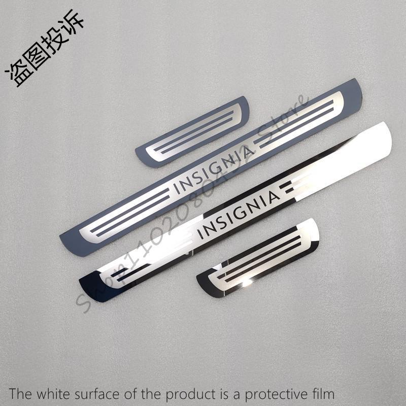4pcs/lot For 2013-2020 Vauxhall Opel Insignia ultra-thin door sill cover stainless steel car Accessories