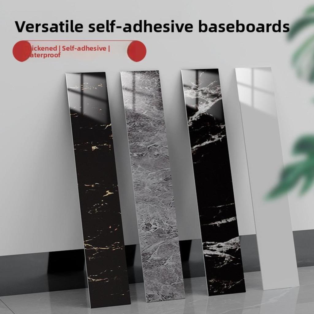 Silná role, Tapeta s panelem z mramorových dlaždic v evropském stylu, Samolepicí PVC imitace cihly, DIY odnímatelná, Podlahová a nástěnná ochranná lišta