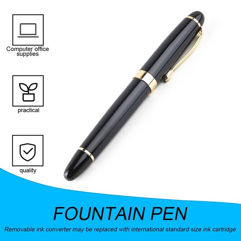 Buy Y3C Jinhao X450 Fountain Pen Black Mordern Medium Nib Gold Trim